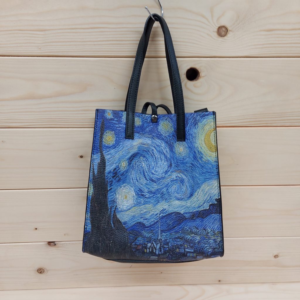 Borsa Il Cielo Stellato In Pelle Battuta Semirigida - All You Need is Bag